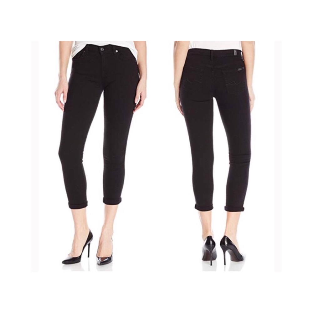 7 For All Mankind Skinny Crop & Roll SZ 25